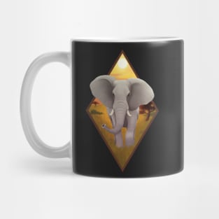 Realistic African elephant Mug